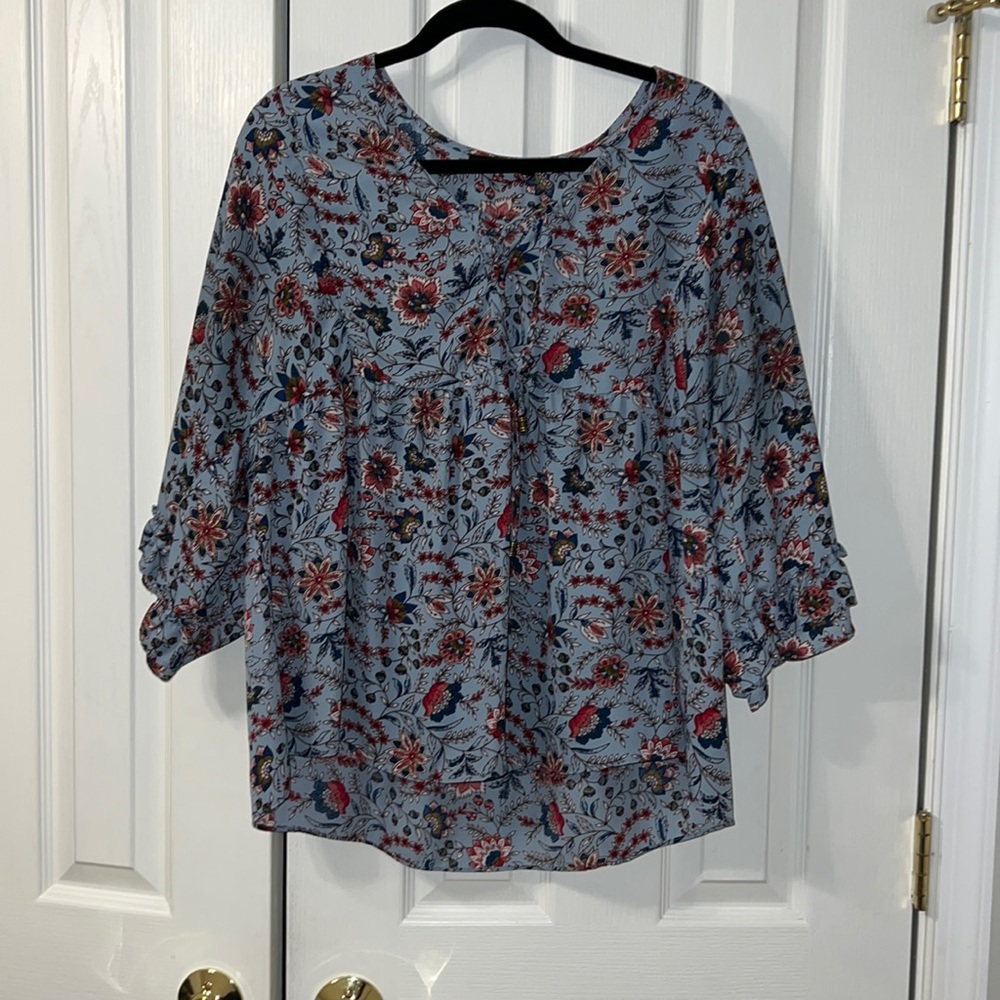 Flowered Flowy Blouse